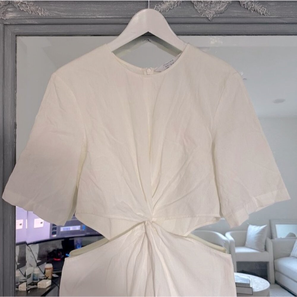 & Other Stories White Twisted Front Mini Dress - Picture 4 of 7